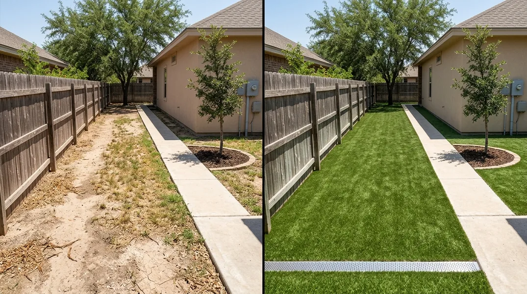 Result artificial grass installation in Laredo - Laredo Artificial Grass Installation